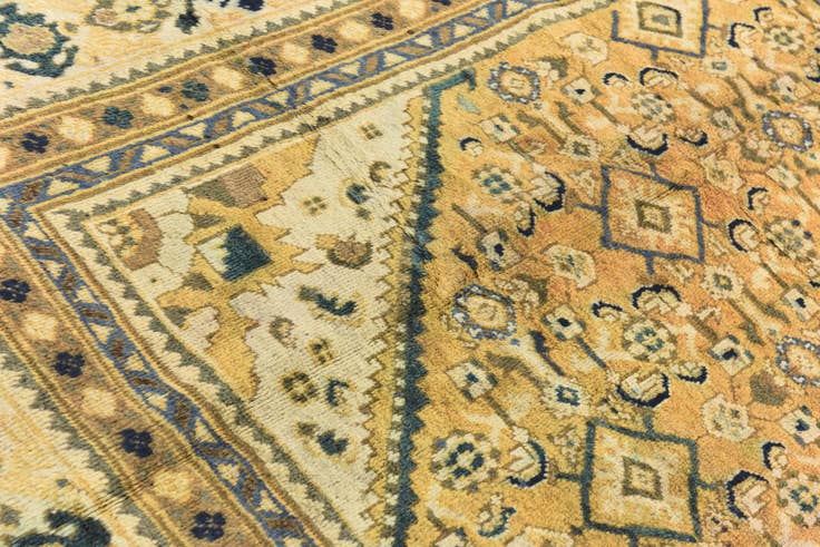 Detail image of 9' 7 x 12' 9 Hand Knotted Farahan Persian Wool Rug