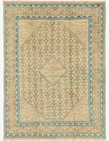 9' 8 x 13' Hand Knotted Farahan Persian Wool Rug