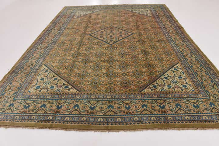 9' 10 x 13' 2 Hand Knotted Farahan Persian Wool Rug