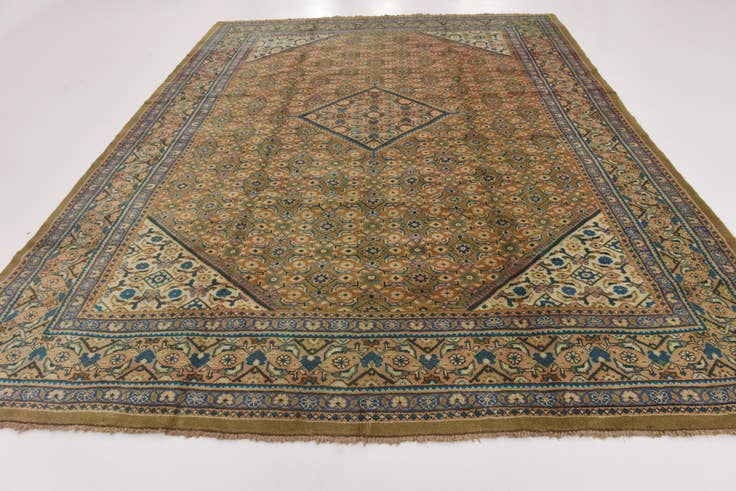 Detail image of 9' 10 x 13' 2 Hand Knotted Farahan Persian Wool Rug