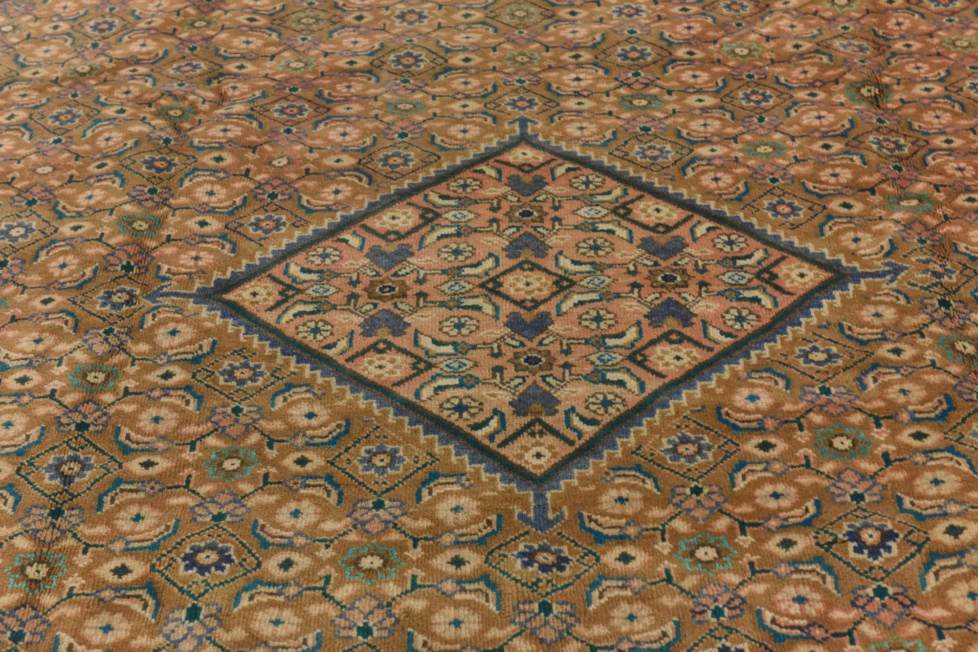 9' 10 x 13' 2 Hand Knotted Farahan Persian Wool Rug