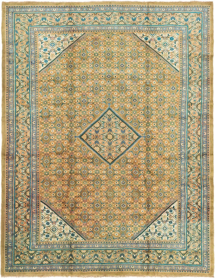 Detail image of 9' 10 x 13' 2 Hand Knotted Farahan Persian Wool Rug