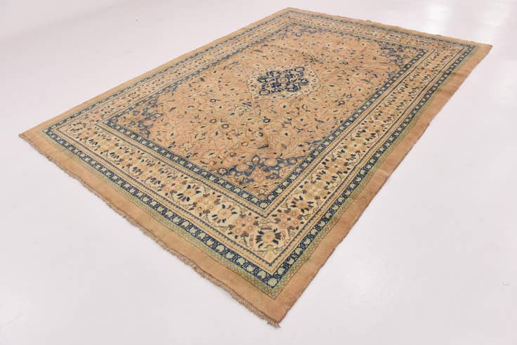 Detail image of 7' 10 x 11' 3 Hand Knotted Farahan Persian Wool Rug