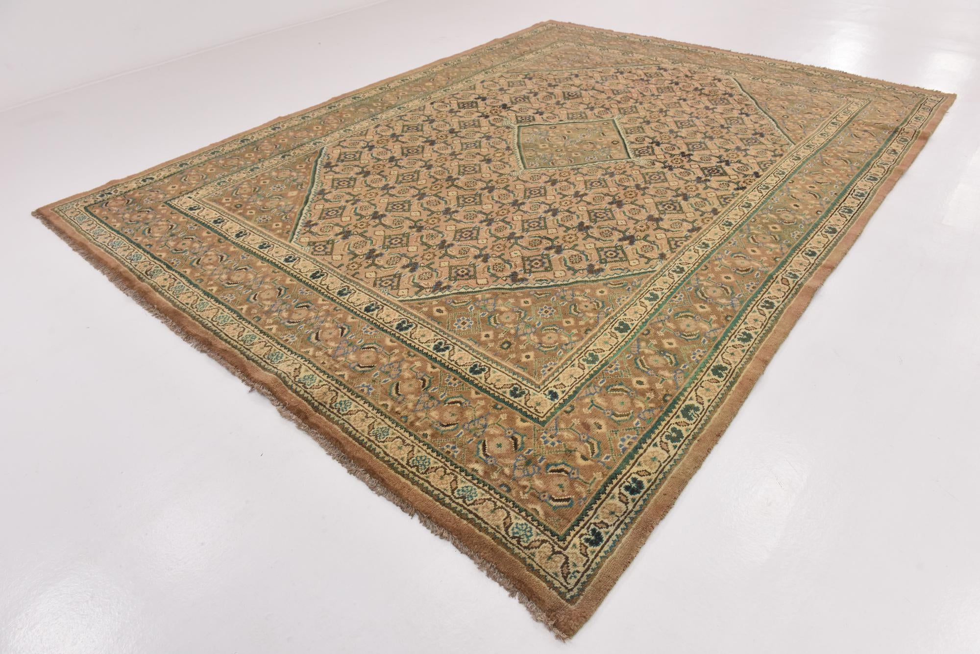 9' 7 x 13' 4 Hand Knotted Farahan Persian Wool Rug