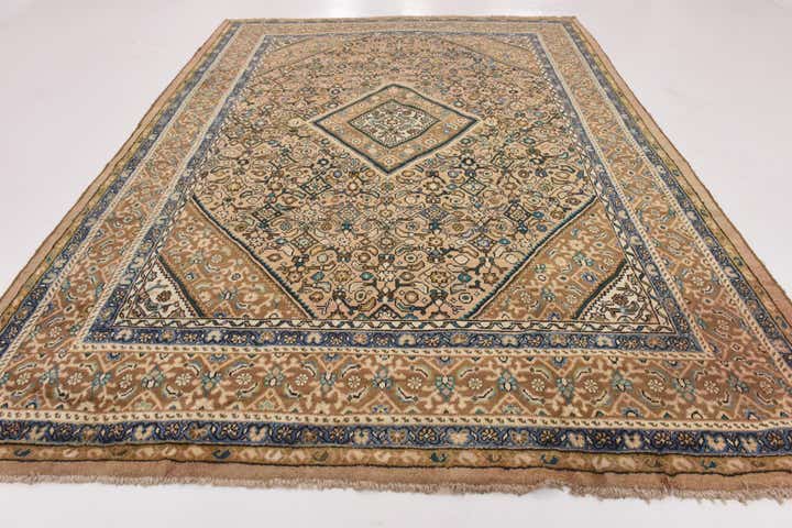 9' 7 x 13' 6 Hand Knotted Farahan Persian Wool Rug