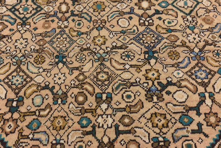 Detail image of 9' 7 x 13' 6 Hand Knotted Farahan Persian Wool Rug