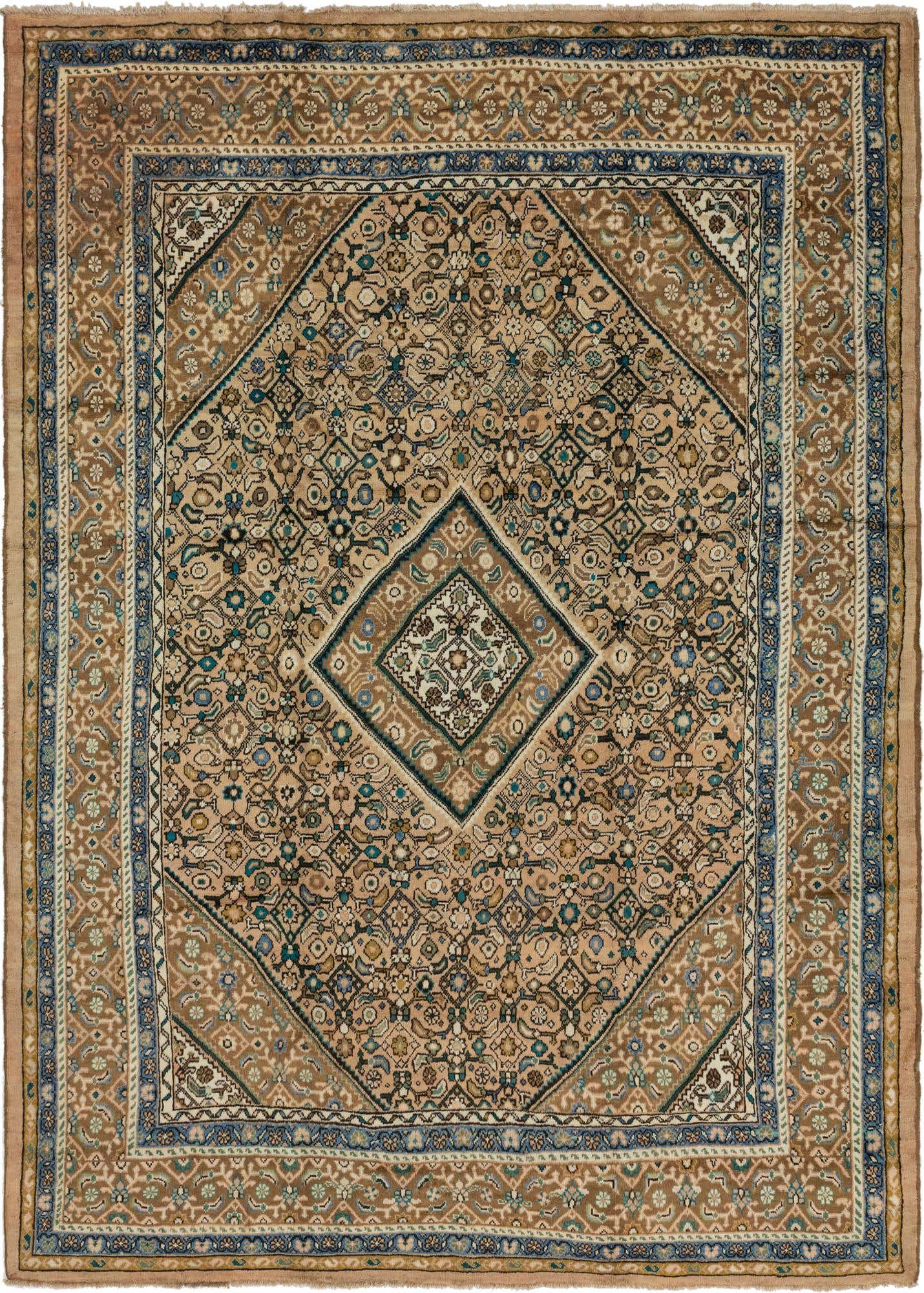 9' 7 x 13' 6 Hand Knotted Farahan Persian Wool Rug