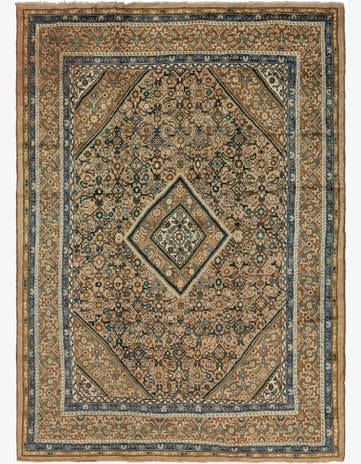9' 7 x 13' 6 Hand Knotted Farahan Persian Wool Rug