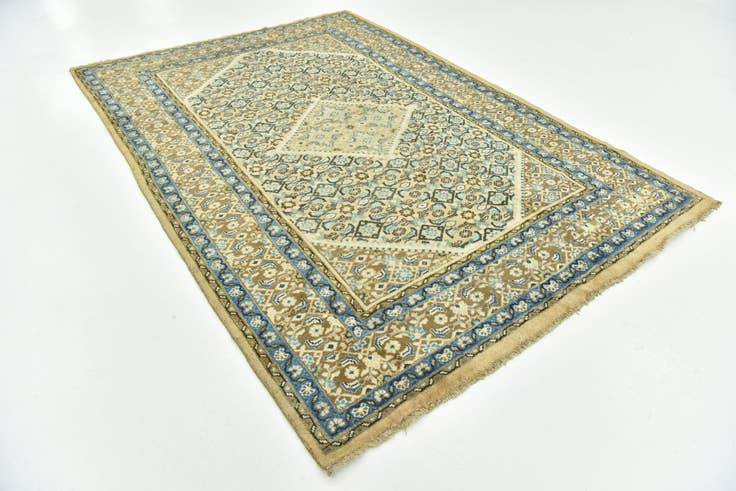 Detail image of 6' 10 x 10' Hand Knotted Farahan Persian Wool Rug