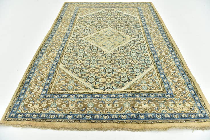 Detail image of 6' 10 x 10' Hand Knotted Farahan Persian Wool Rug