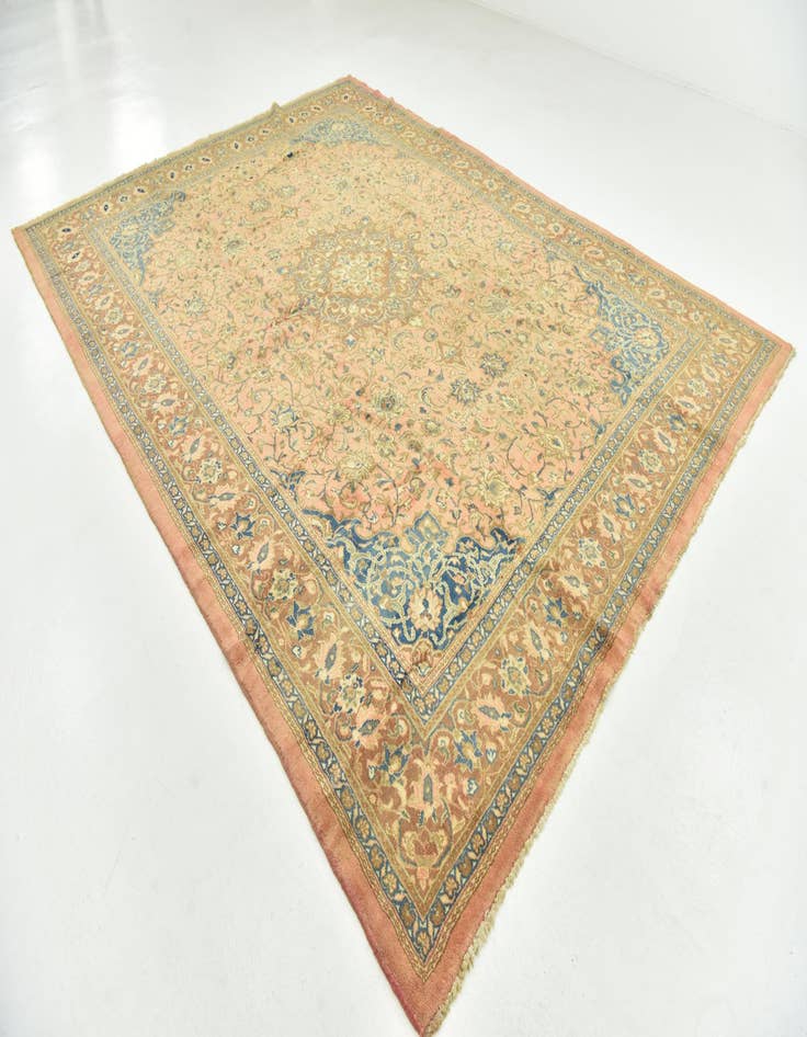 Detail image of 9' 9 x 13'  Hand Knotted Farahan Persian Wool Rug