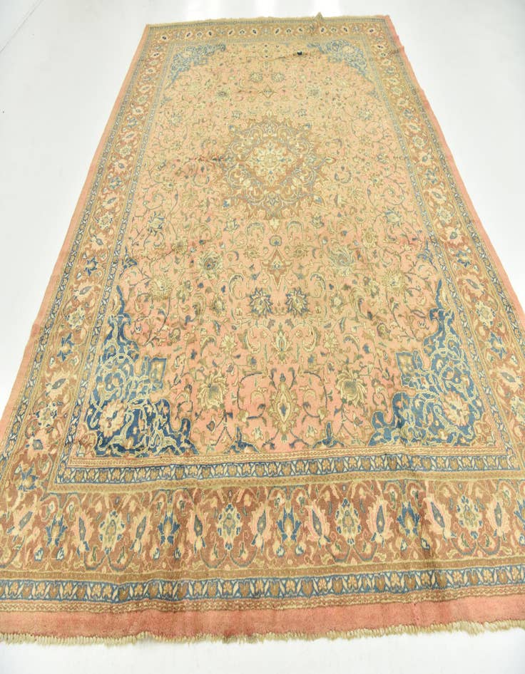 Detail image of 9' 9 x 13'  Hand Knotted Farahan Persian Wool Rug