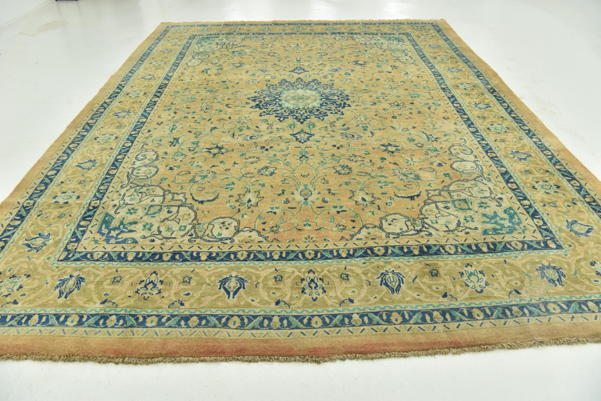 9' 8 x 13' 5 Hand Knotted Farahan Persian Wool Rug