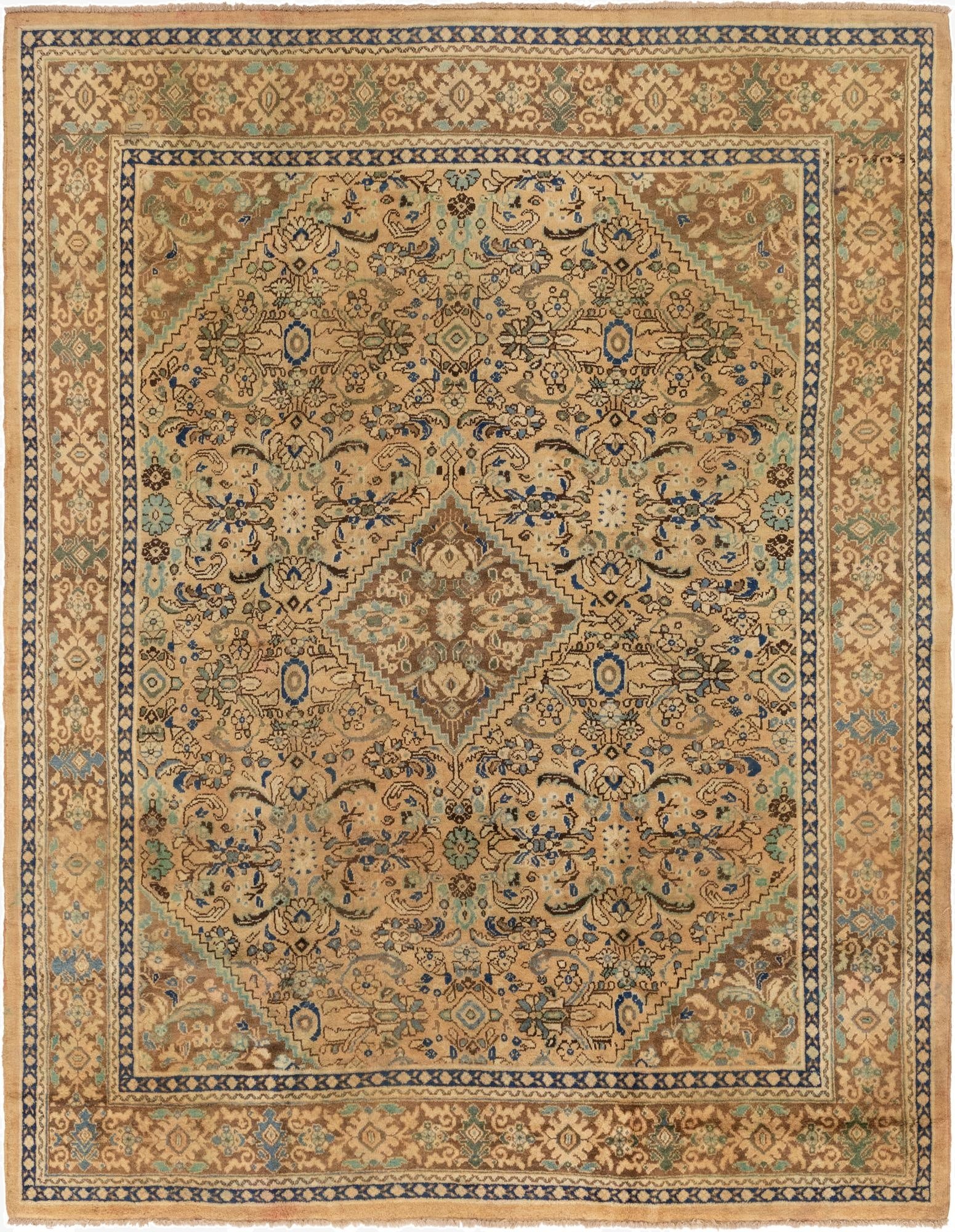 9' 9 x 12' 10  Hand Knotted Farahan Persian Wool Rug