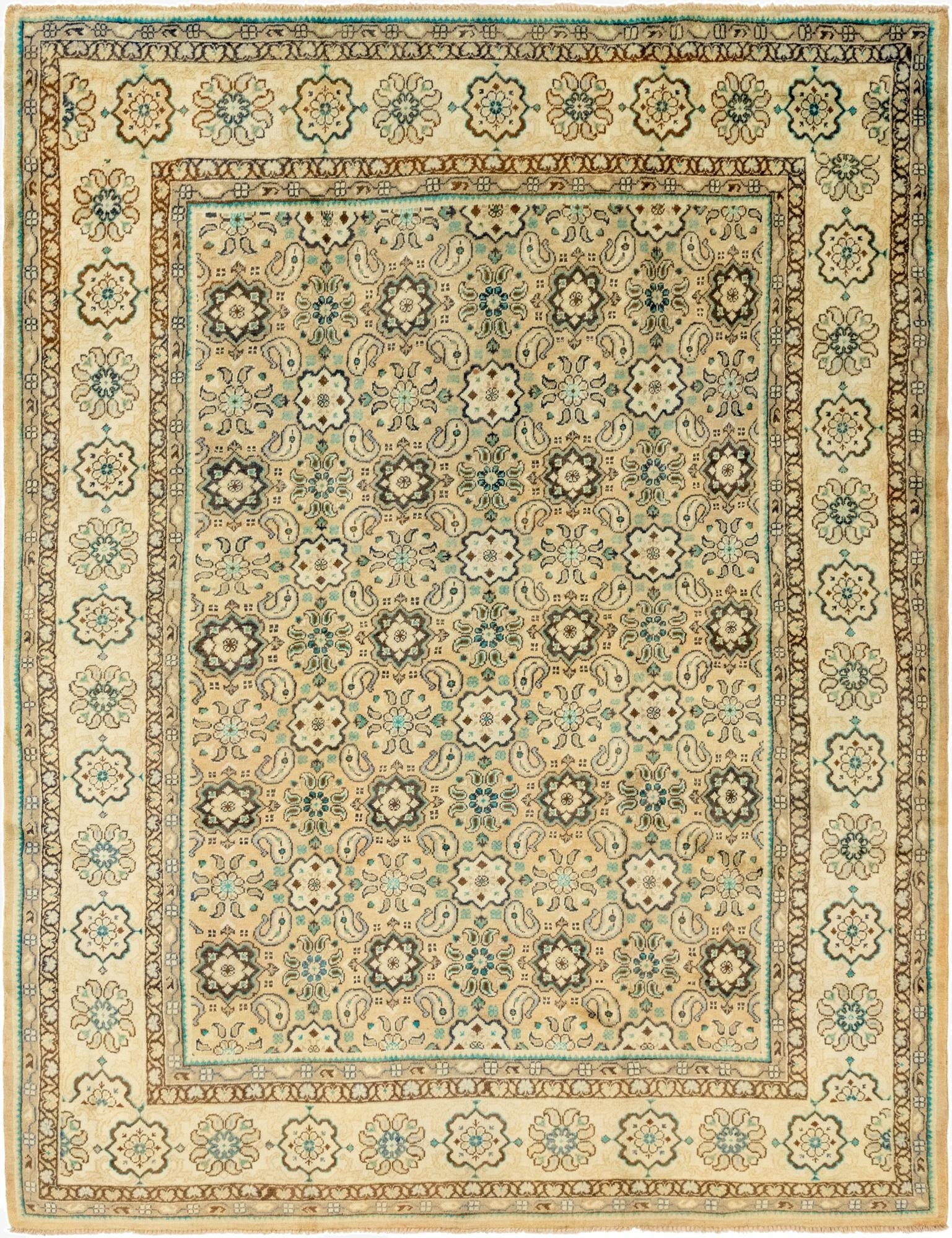 9' 8 x 12' 7  Hand Knotted Farahan Persian Wool Rug