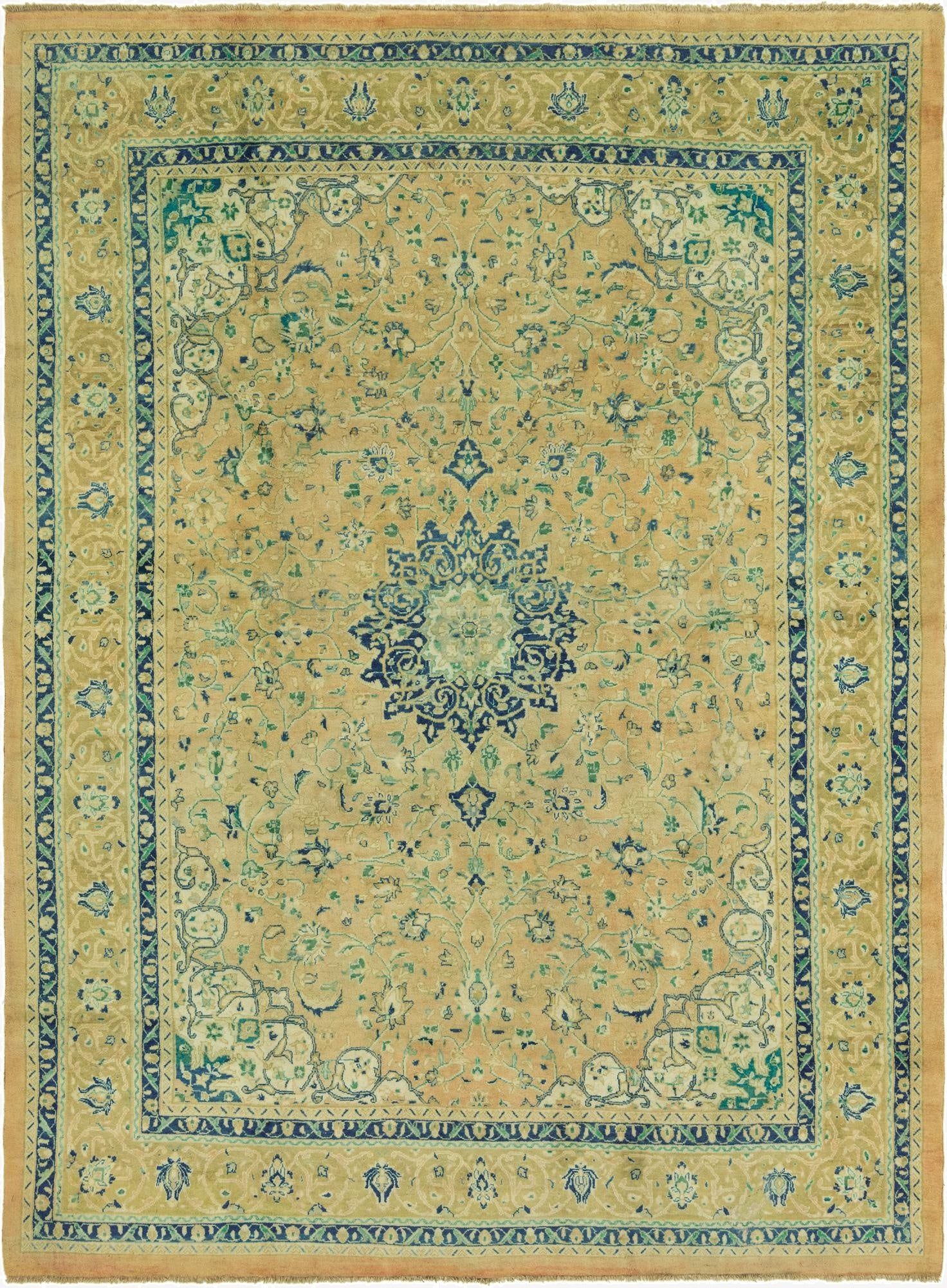 9' 8 x 13' 5  Hand Knotted Farahan Persian Wool Rug