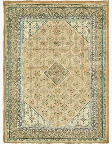 9' 6 x 12' 9 Hand Knotted Farahan Persian Wool Rug