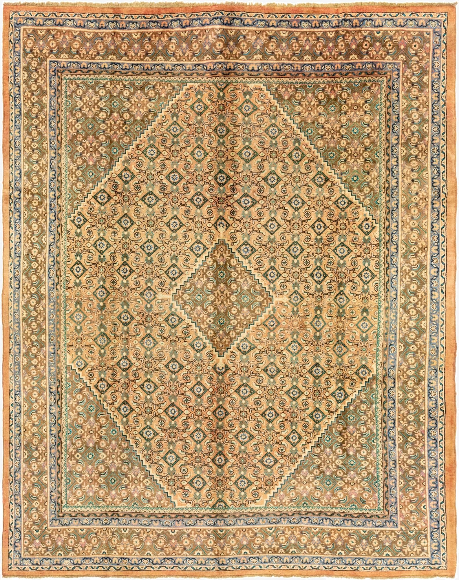 10' 2 x 12' 10  Hand Knotted Farahan Persian Wool Rug