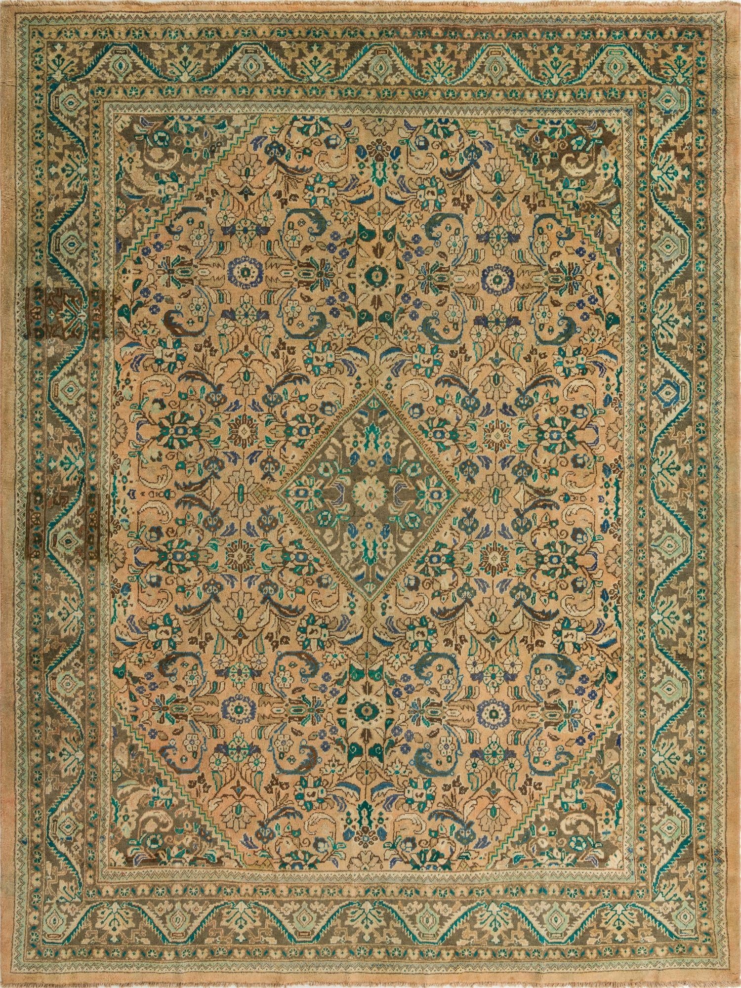 10' x 13' 2  Hand Knotted Farahan Persian Wool Rug
