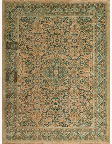 10' x 13' 2 Hand Knotted Farahan Persian Wool Rug
