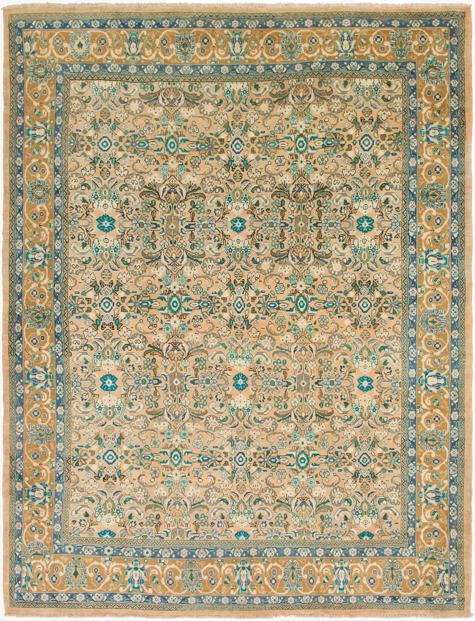 9' 8 x 12' 9  Hand Knotted Farahan Persian Wool Rug
