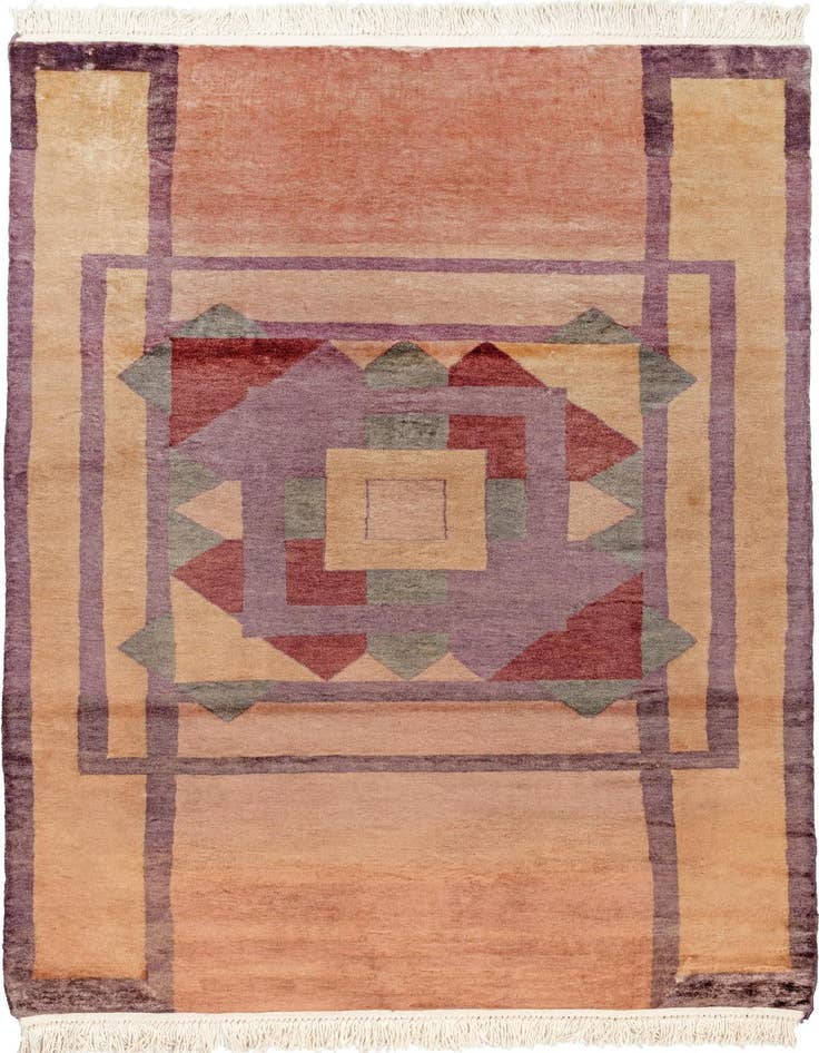 Detail image of 3' 5 x 6' 7 Hand Knotted Gabbeh Oriental Wool Rug