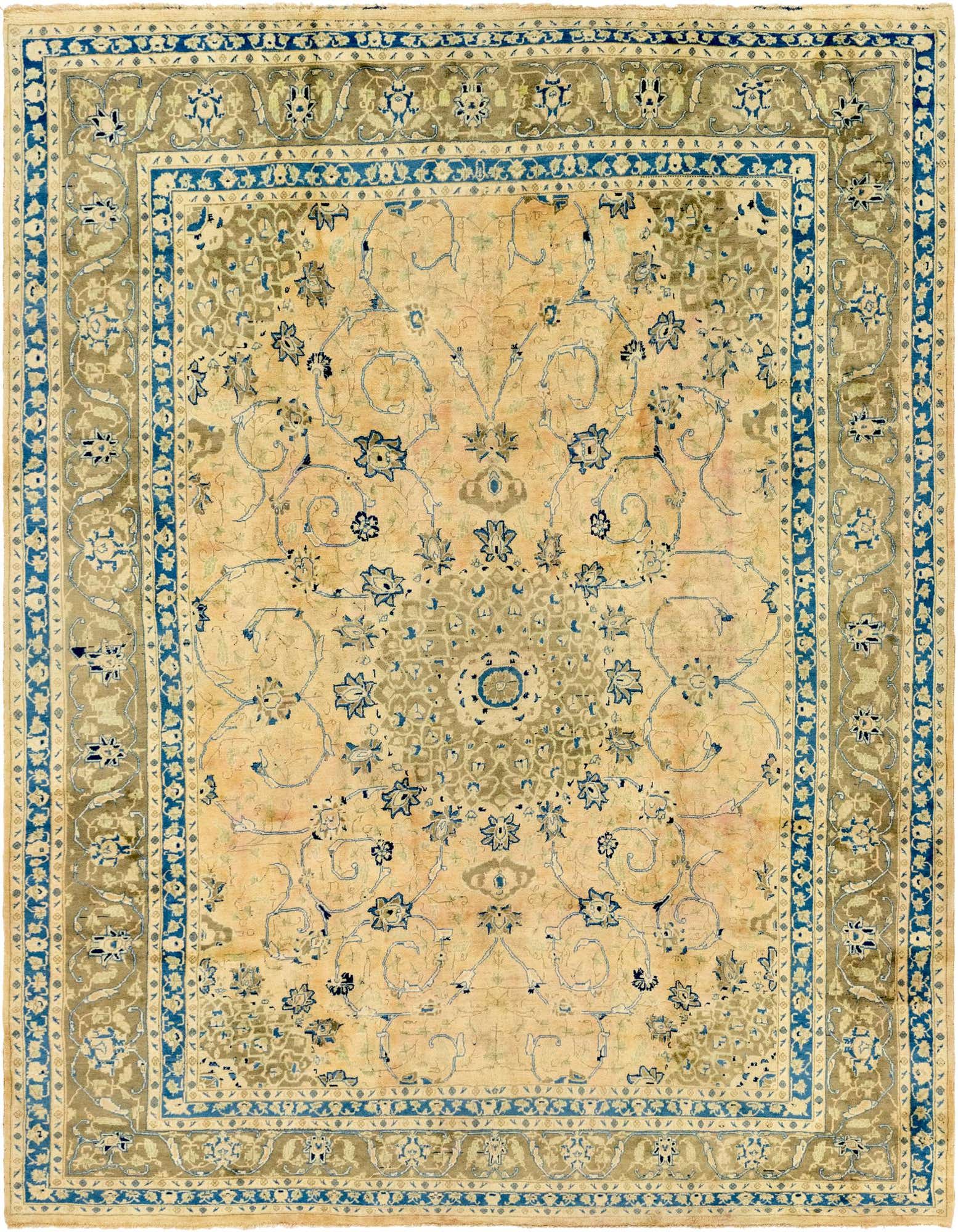 9' 9 x 12' 8 Hand Knotted Isfahan Persian Wool Rug