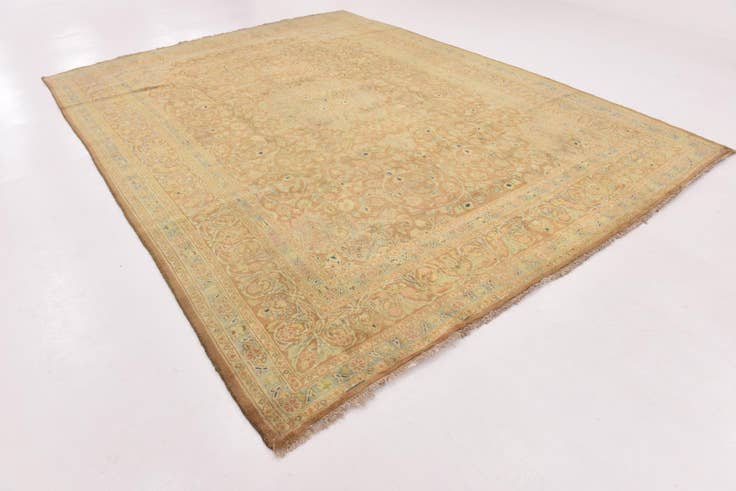 Detail image of 9' 7 x 13' Hand Knotted Isfahan Persian Wool Rug