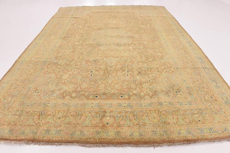Detail image of 9' 7 x 13' Hand Knotted Isfahan Persian Wool Rug