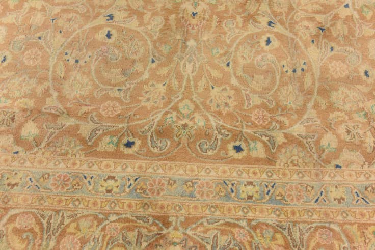 Detail image of 9' 7 x 13' Hand Knotted Isfahan Persian Wool Rug