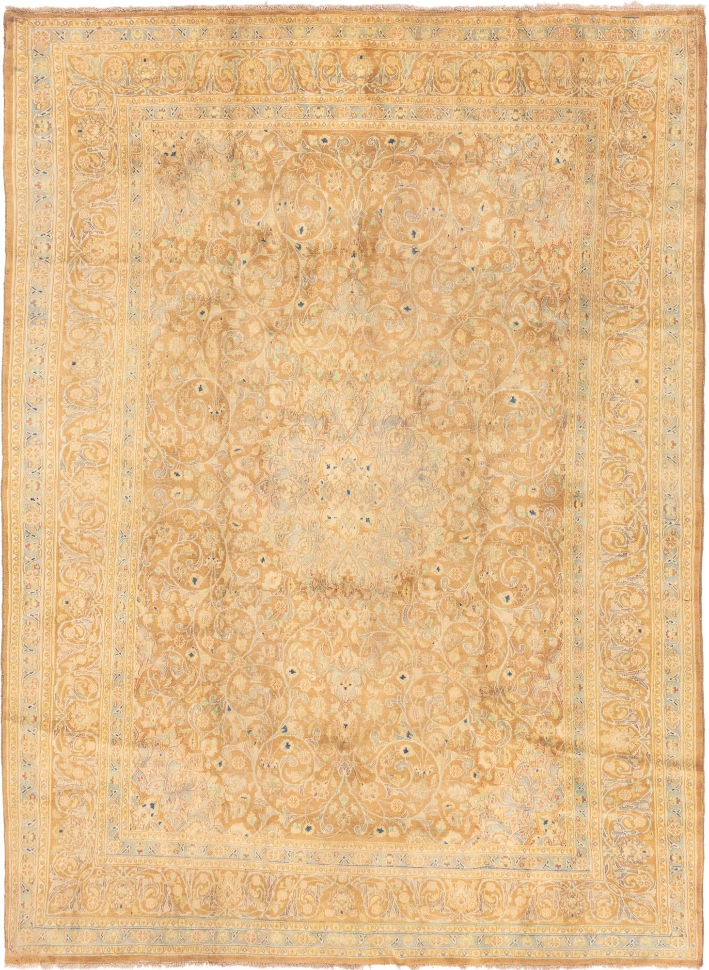 9' 7 x 13' Hand Knotted Isfahan Persian Wool Rug