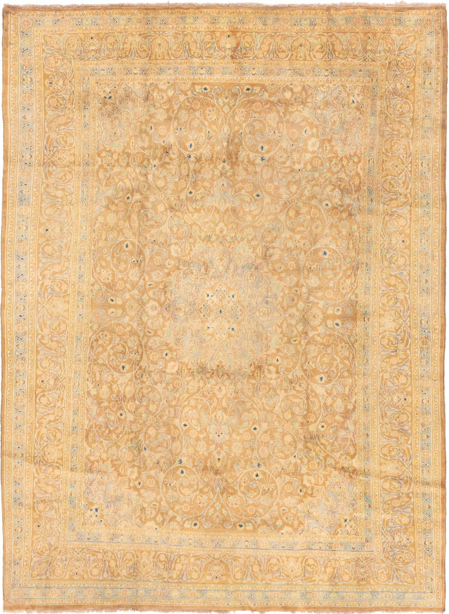 9' 7 x 13' Hand Knotted Isfahan Persian Wool Rug