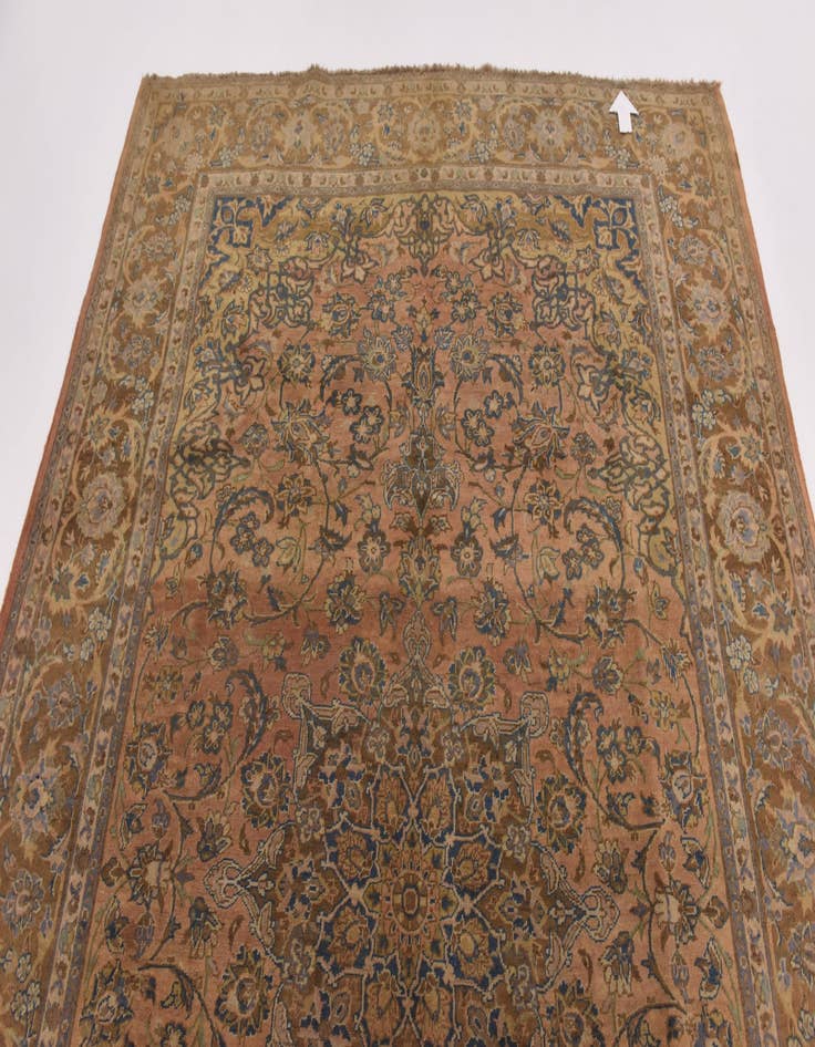 Detail image of 7' 4 x 10' 7 Hand Knotted Isfahan Persian Wool Rug