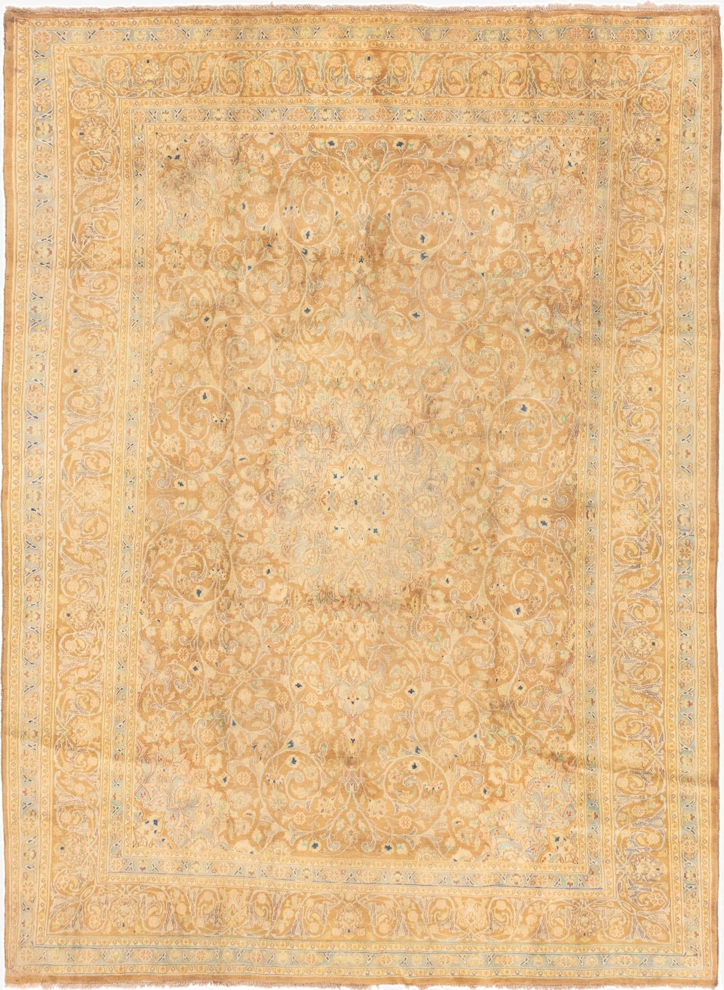 9' 7 x 13'  Hand Knotted Isfahan Persian Wool Rug