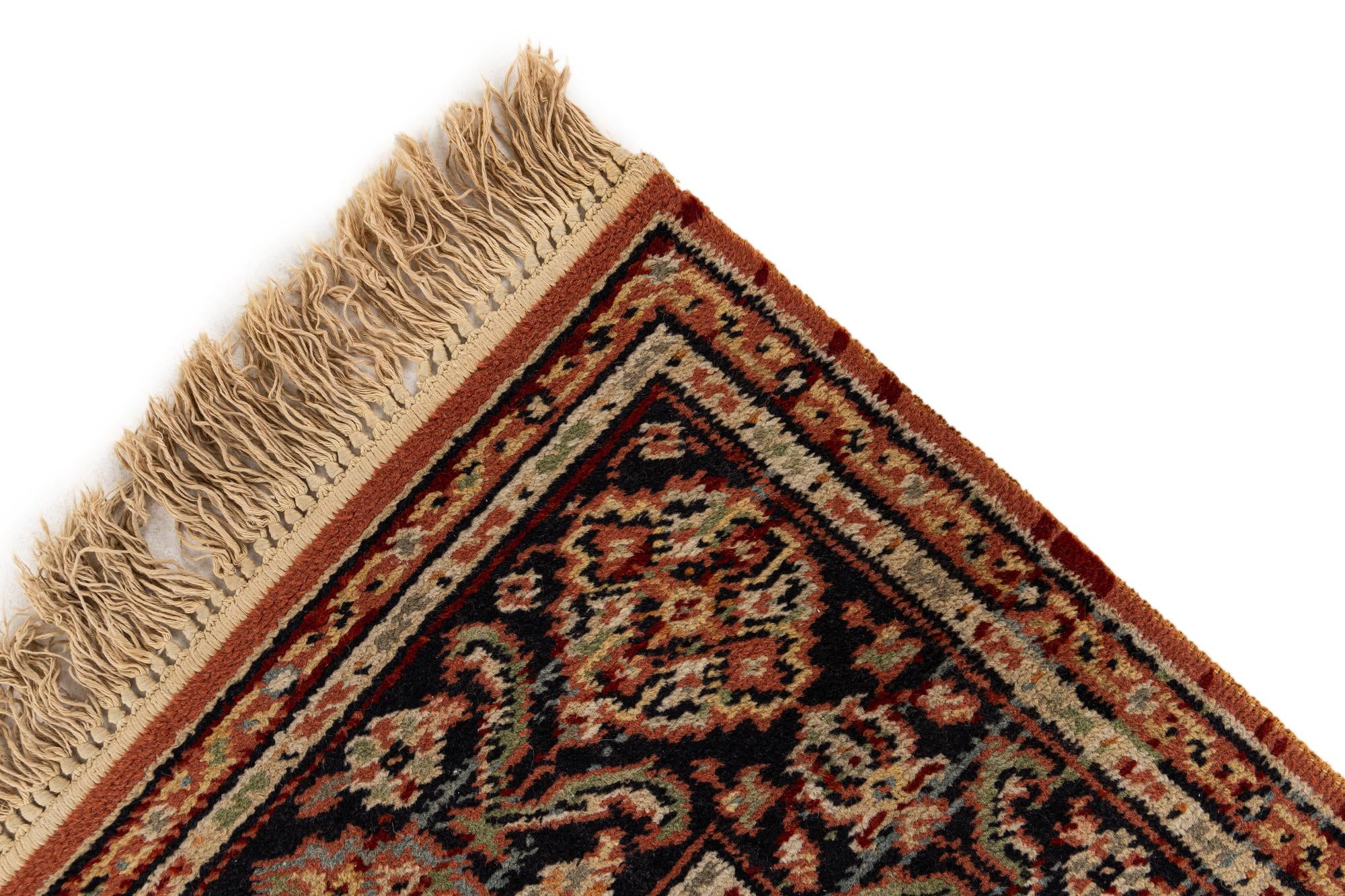 6' 6 x 9' 8 Hand Knotted Jaipur Agra Oriental Wool Rug