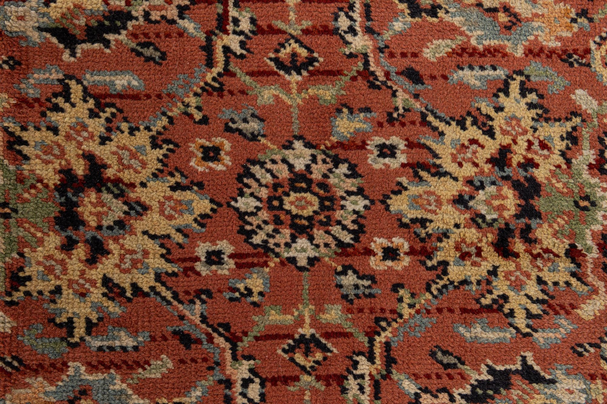 6' 6 x 9' 8 Hand Knotted Jaipur Agra Oriental Wool Rug