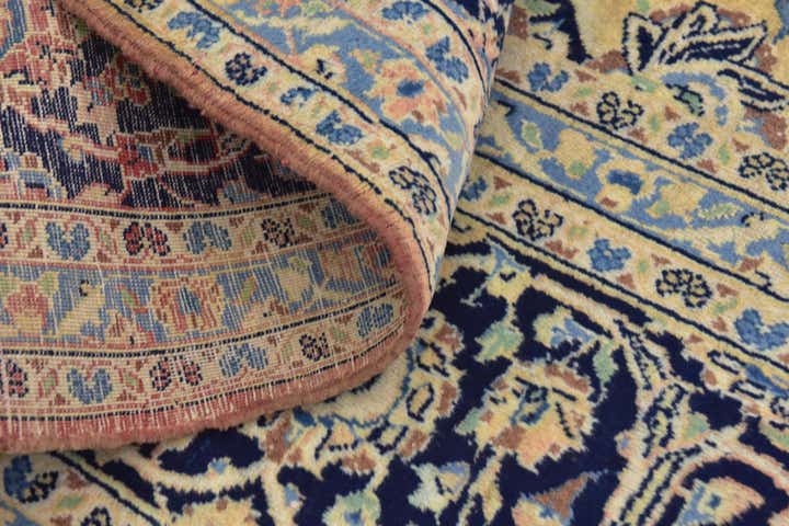 9' 9 x 13' 10 Hand Knotted Kashan Persian Wool Rug