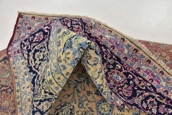9' 9 x 13' 10 Hand Knotted Kashan Persian Wool Rug