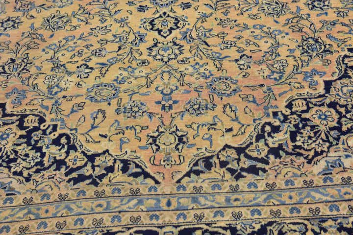 9' 9 x 13' 10 Hand Knotted Kashan Persian Wool Rug