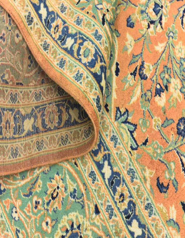 Detail image of 10' x 13' 2 Hand Knotted Kashan Persian Wool Rug