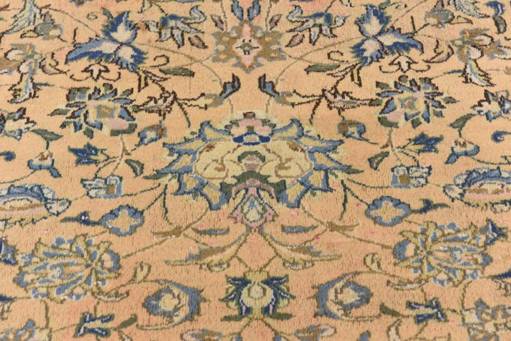 Detail image of 9' 6 x 12' 9 Hand Knotted Kashan Persian Wool Rug