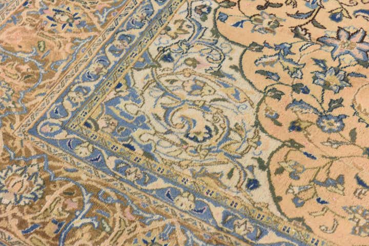 9' 6 x 12' 9 Hand Knotted Kashan Persian Wool Rug