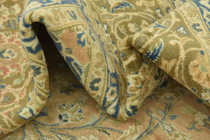 9' 7 x 12' 10 Hand Knotted Kashan Persian Wool Rug