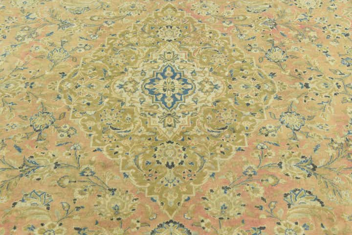 9' 7 x 12' 10 Hand Knotted Kashan Persian Wool Rug