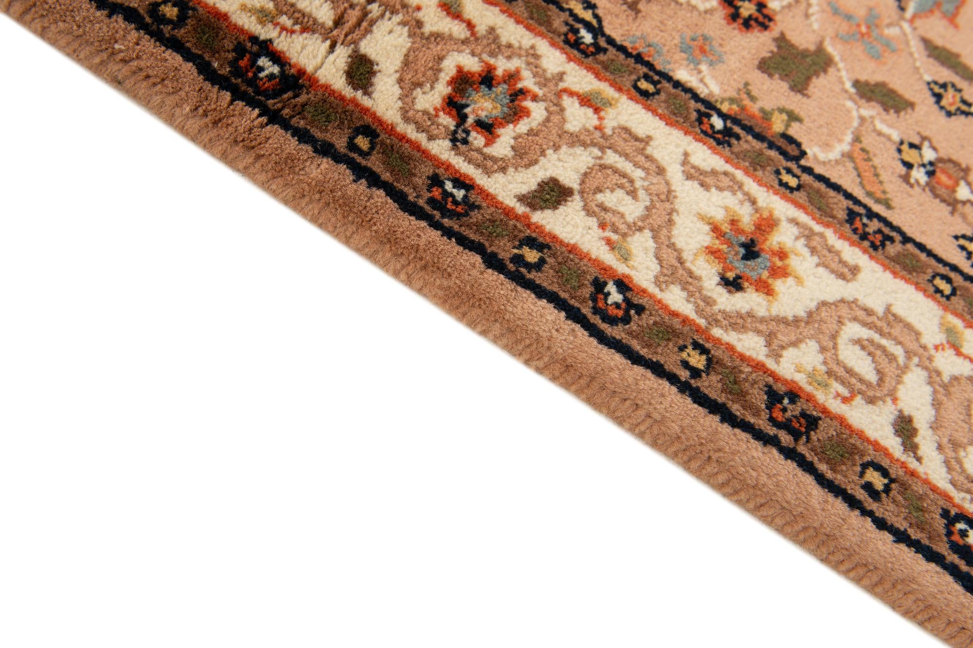3' x 5' 4 Hand Knotted Kashan Wool Rug