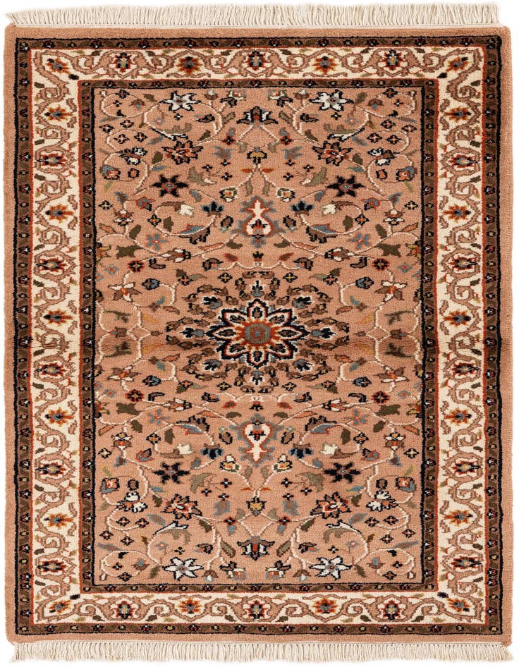 Detail image of 3' x 5' 4 Hand Knotted Kashan Wool Rug