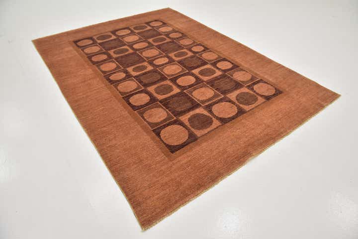 6' 7 x 9' Hand Knotted Kashkuli Gabbeh Wool Rug
