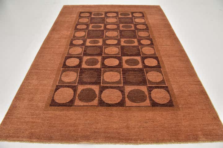 6' 7 x 9' Hand Knotted Kashkuli Gabbeh Wool Rug