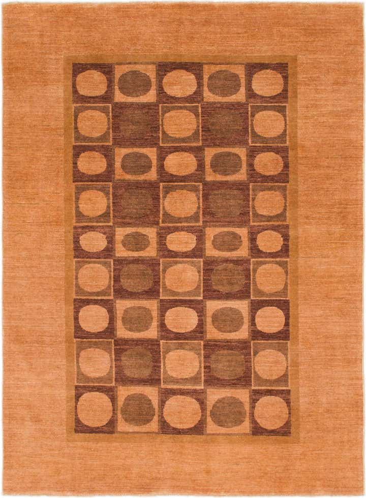 6' 7 x 9' Hand Knotted Kashkuli Gabbeh Wool Rug