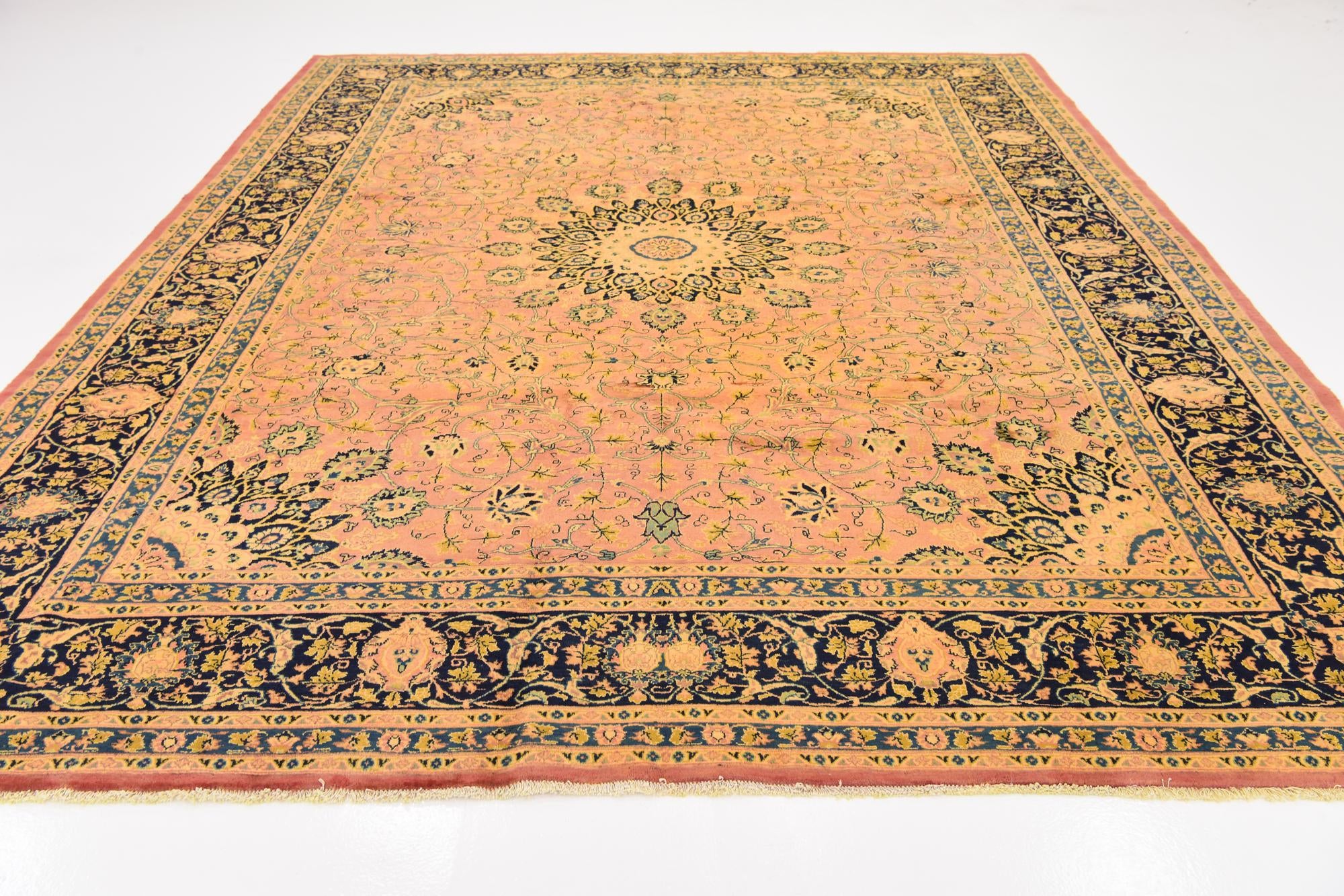 9' 10 x 12' 10 Hand Knotted Kashmar Persian Wool Rug